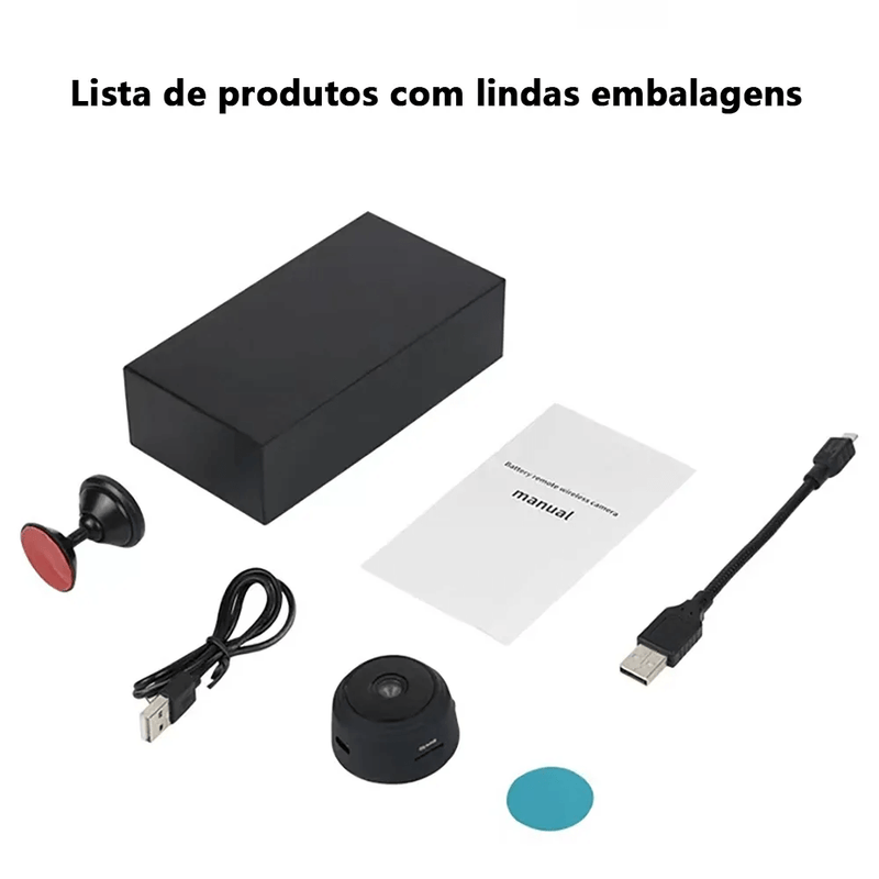 Micro Câmera Espiã HD- Não comprometa a segurança da sua família !